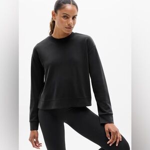 Athleta Black Seasoft Crewneck Sweatshirt